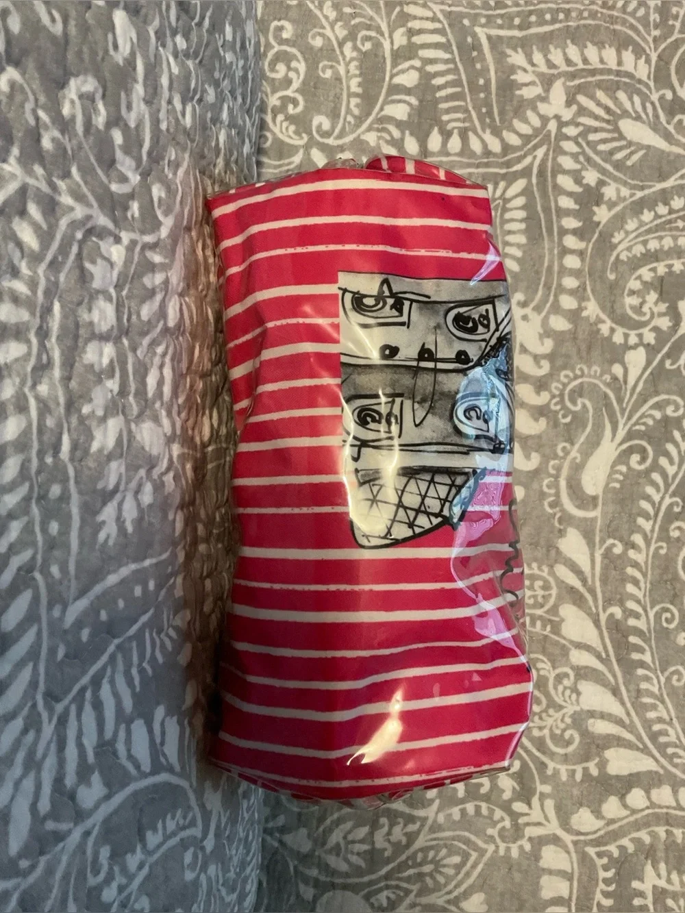 Izak Zenou Plastic Coated I’ve Been Chic’ed Zippered Bag